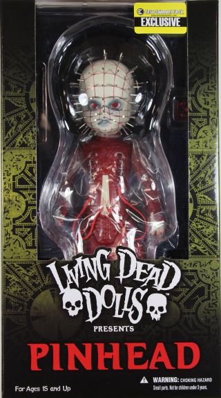 Living Dead Dolls Red Pinhead Action Figure Mezco Ldd Exclusive