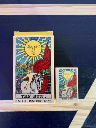 Rare Vintage Tarot Deck,  Smith Waite Albano,  The Sun,  1968 Cool Collectible