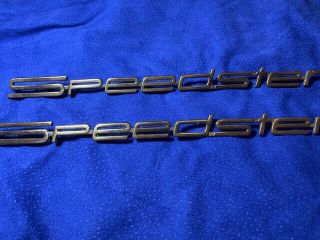 Porsche 356 Speedster Badge Script Rare And