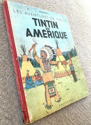 Tintin En Amerique Casterman 1945 1st Colour Edition Originale Hb Rare Herge Eo