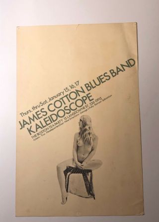 Rare Boston Tea Party James Cotton Blues Kaleidoscope Poster Orig.  Fenway Club
