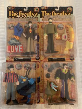 The Beatles Yellow Submarine (4) Action Figures - Mcfarlane - 1999 - Moc
