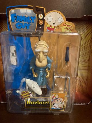 Family Guy Herbert Action Figure Mib Rare 2006 Comic Con Exclusive Mezco Toy