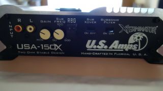 US Amps Xterminator 150X Rare Old School 2 - Channel Power Amp.  Made In USA 2