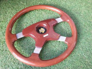 Rare Vintage 1987 Momo Astral Wood Steering Wheel Italy Classic 355mm.