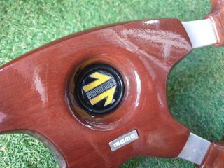 RARE Vintage 1987 MOMO ASTRAL WOOD STEERING WHEEL Italy Classic 355mm. 2
