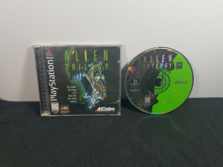 Alien Trilogy (sony Playstation 1,  1996) Black Label Jewel Case Variant Ps1 Rare