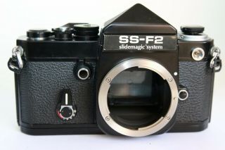 Black Nikon F2 De - 1 De1 Rare Prism Slidemagic Ss - F2 35mm Slr Film Camera Body