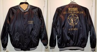 Rush Jacket Crew Atwas Xl Rare Neil Peart Geddy Lee 2112
