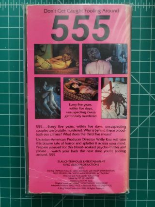 555 VHS 1988 Slaughterhouse Entertainment King Video Horror Rare Gore 2