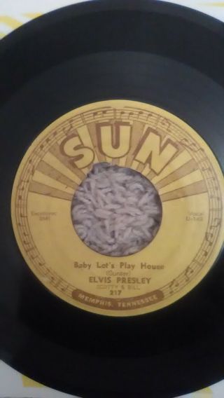 Ultra Rare Elvis Presley Sun 217 Record Baby,  Let 