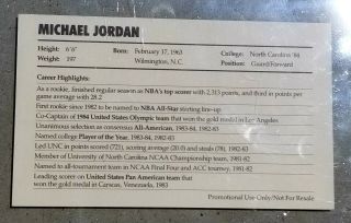 RARE 1985 Nike Promo Card,  Michael Jordan,  Rookie,  RC AIR JORDAN 3