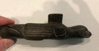 Rare Museum Native American Raven Effigy Great Pipe Look 6” Long