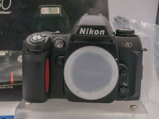 Rare NOS - Nikon N80 35mm Film F AF Lens Mount SLR Camera Body Only 2