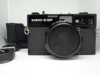 【rare】olympus - 35 Sp 35mm Rangefinder Camera W/g.  Zuiko 42mm F1.  7 Lens Black Paint
