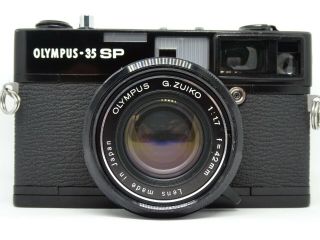 【RARE】OLYMPUS - 35 SP 35mm Rangefinder Camera w/G.  Zuiko 42mm F1.  7 Lens Black Paint 2