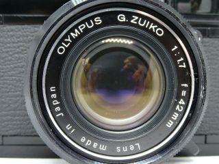 【RARE】OLYMPUS - 35 SP 35mm Rangefinder Camera w/G.  Zuiko 42mm F1.  7 Lens Black Paint 3