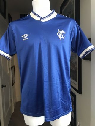 Rare Vintage Glasgow Rangers 1984 / 1986 Shirt 38/40