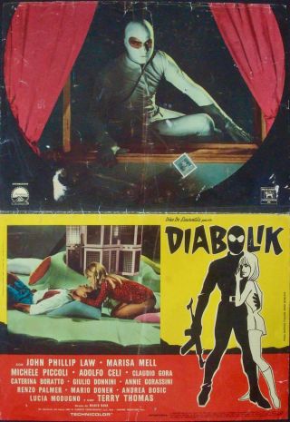 Danger Diabolik Italian Fotobusta Movie Poster John Phillip Law Bava 1967 Rare