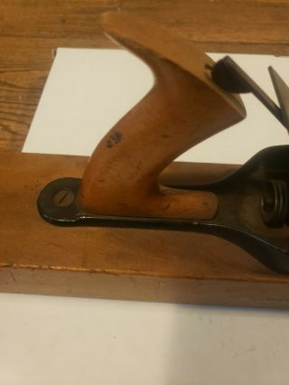 Rare Antique Stanley No 34 Transitional Plane Type 9.  Signed. 3