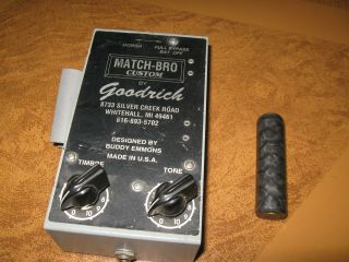 Goodrich Match Bro Custom Buddy Emmons Design Steel Guitar Effects Pedal Rare