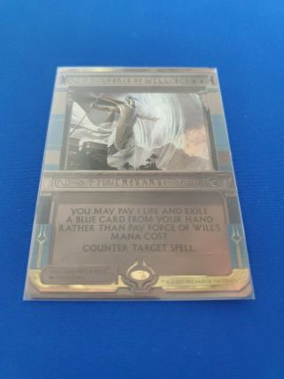 Magic The Gathering Mtg Amonkhet Invocation Force Of Will Masterpiece Foil Nm