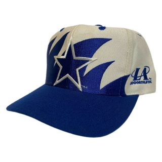Vintage 90s Dallas Cowboys Logo Athletic Sharktooth Snapback Hat Cap Rare Euc