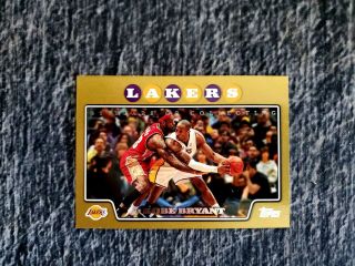 Topps Gold Border 464/2008 Kobe Bryant Vs Lebron James / Rare Lakers