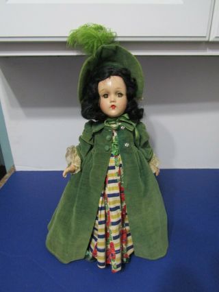 Vtg 1937 Madame Alexander Gone With The Wind Scarlett 14 " Composition Doll Rare