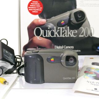Apple Quicktake 200 Digital Camera,  Memory Card,  More - Rare