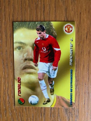 Cristiano Ronaldo Card Mega Craques 2005 Manchester United Portugal Panini Rare