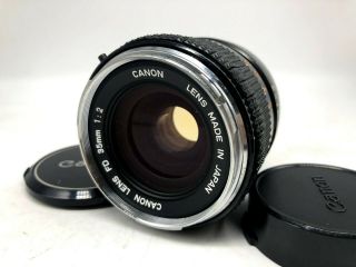 Rare " O " [optics Nr Mint] Canon Fd 35mm F/2 Wide Angle Mf Lens From Japan ✈fedex