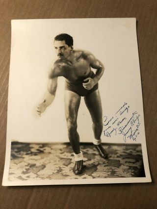 Extremely Rare Very Early Autograph 8/10 Wrestling Photo Jimmy El Pulpo