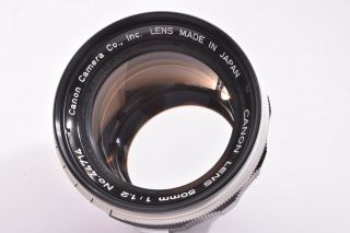 Rare Canon 50mm/f1.  2 Leica 39mm Lmt Screw Mount 44714