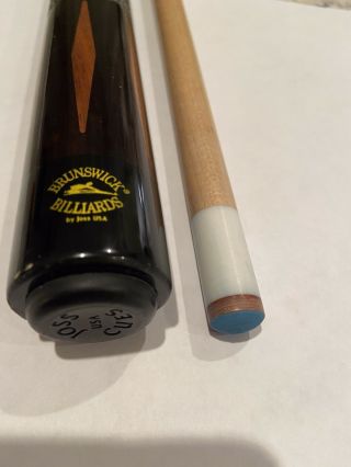 RARE Vintage Brunswick Pool Cue made by JOSS mid 90 ' s,  Case. 3