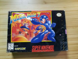 Mega Man 7 Vii (nintendo 1995) Snes Cart & Box.  Rare Game Authentic
