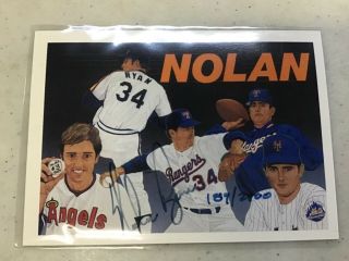 1991 Upper Deck Heroes Nolan Ryan Pack Pulled Auto Signed Card D 184/2500 Rare
