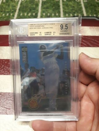 Bgs 9.  5 Michael Jordan 1994/95 Gold Signature Coll.  Choice.  Rare And Collectable