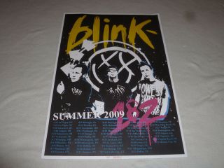 Summer 2009 Blink 182 Concert Poster Vip Package Rare No 1 Limited Reunion Tour