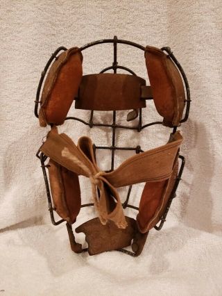 VERY RARE EARLY 1900 ' s Metal Catcher ' s Mask,  VERY COOL 3
