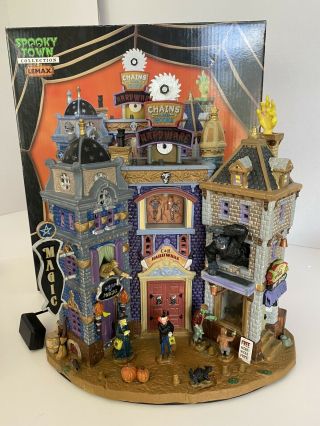 Lemax Spooky Town Spooky Towne Square Retired 05008 Halloween Light Sound Rare