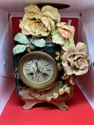 Rare French Porcelain Clock - Circa 1900 - Signed Priouzet