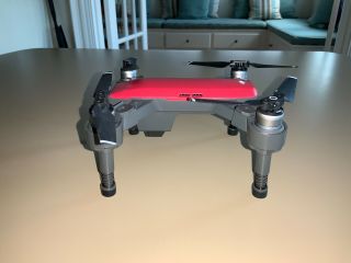 DJI Spark Drone Red (Rare Color) with 3 Batteries,  Fly More Bundle Combo, 3