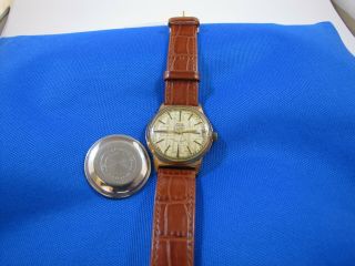 Vintage Gub Glashutte Mens Automatic Wristwatch,  rare decorated dial.  Circa 1955 2