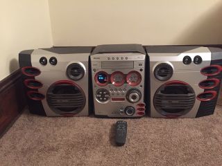 Rare Philips Gaming Stereo Fwm587 High End 5 Disc Cd Player Radio Remote