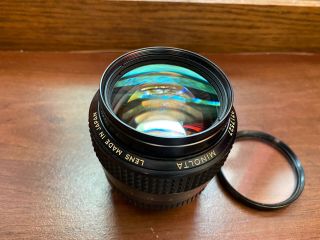 Rare Late Version Minolta Mc Rokkor - X 58mm 1:1.  2 F/1.  2 Portrait Prime Lens Minty