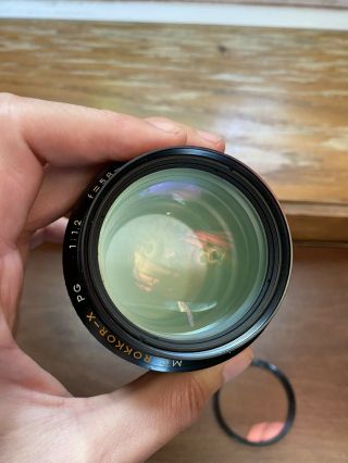 Rare Late Version Minolta MC Rokkor - X 58mm 1:1.  2 F/1.  2 Portrait Prime Lens Minty 3
