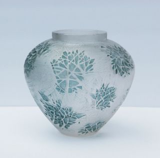 Rare Authentic Rene R.  Lalique Esterel Vase 6 " High As - Is