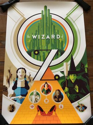 The Wizard Of Oz Movie Poster Mondo Art Print Tom Whalen Wicked Sdcc Kansas Rare