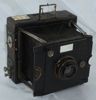 Watson & Sons Vril 4x5 Strut Folding Camera W/ Holostigmat 5 1/2 " Lens Rare